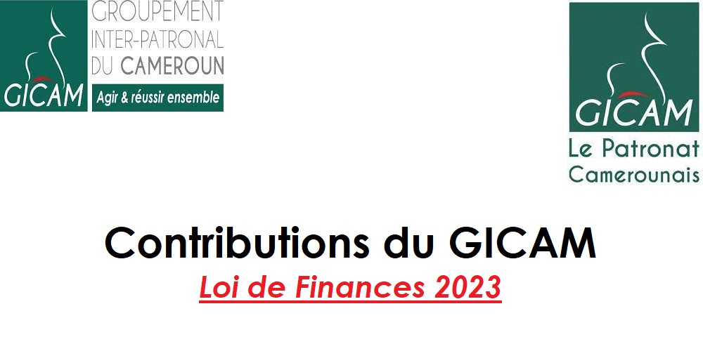 Contributions du GICAM dans les Innovations de la Loi de Finances 2023